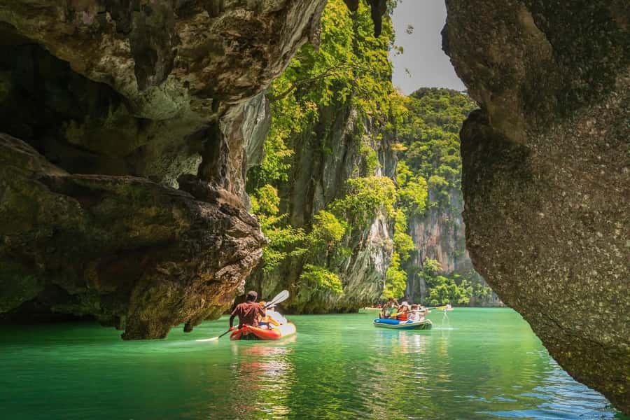 Phuket: James Bond Island, Floating Village Speedboat Tour - Speedboat views across Phang Nga Bay