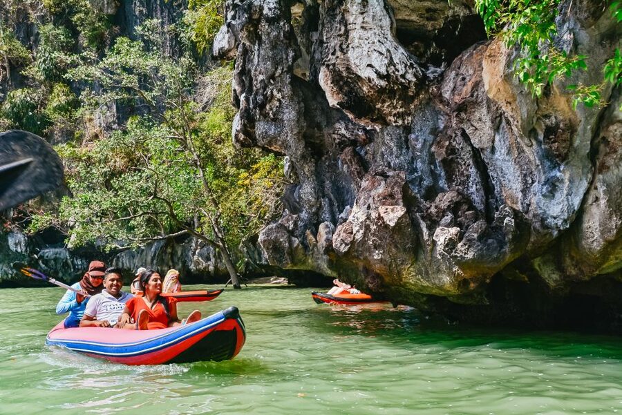 Phuket: James Bond Island Longtail Boat and Sea Canoe Tour - Longtail boat through Ao Phang Nga National Park
