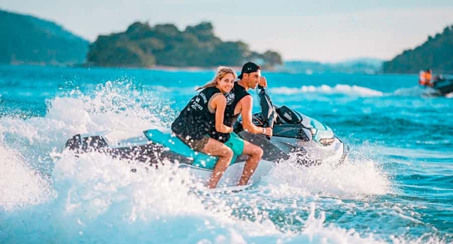 Phuket: Jet Ski Tour to 6 Islands with Lunch & Transfers - Riding out from AA Pier