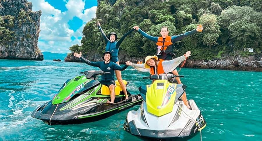 Phuket: Jet Ski Tour to 6 Islands with Lunch & Transfers - What the jet ski riding feels like