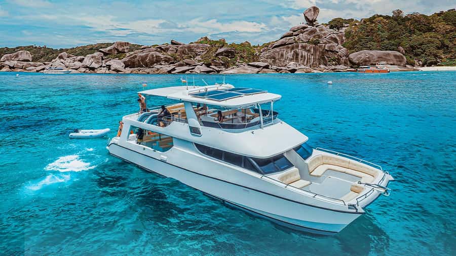 Phuket/Khao Lak: Similan Islands Luxury Catamaran Experience - Two hours at sea before the islands