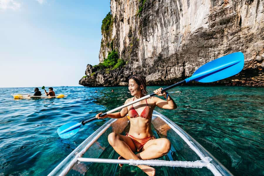 Phuket: Phi Phi Islands Day-Trip by Speed Catamaran - Bamboo Island and the first swim