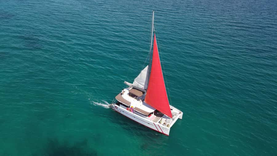 Phuket: Racha and Coral Island Sailing Day Trip by Miss.Red - Hotel pickup from Patong, Chalong, or Phuket