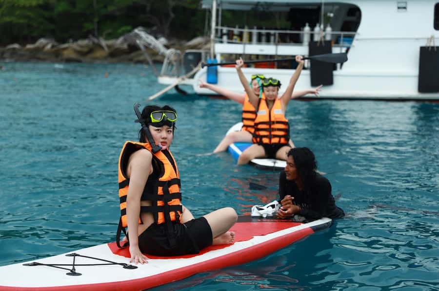 Phuket: Racha & Coral Island Catamaran Tour With Foam Party - The long cruise toward Racha Island