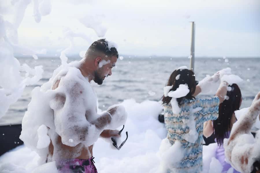 Phuket: Racha & Coral Island Catamaran Tour With Foam Party - Sunset near Promthep Cape