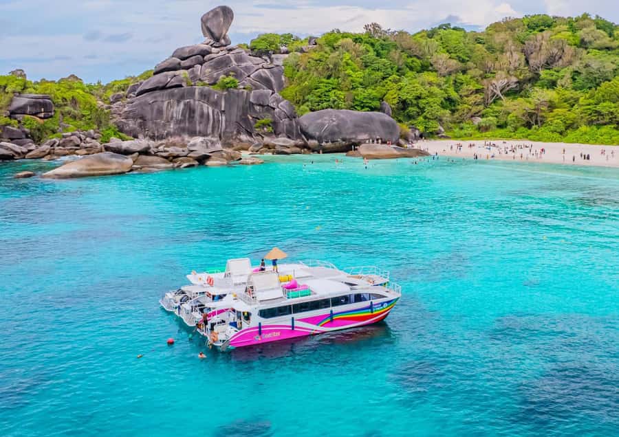 Phuket: Similan Island Day Trip by Speed Boat Catamaran - Koh 5 begins the snorkeling day