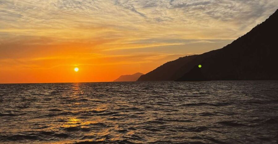Portovenere: Palmaria Island & Lord Byron Cave Sunset Cruise - Circling Palmaria Island from the Ligurian Sea