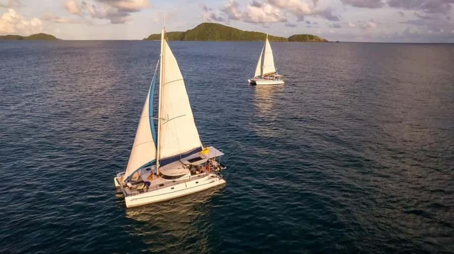 Private Catamaran to Coral Island Full Day - The catamaran ride toward Coral Island