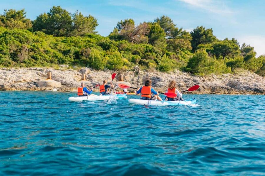 Pula: Three Island Kayak Tour with Cave Photo & Snorkeling - Starting near Pula’s waterfront