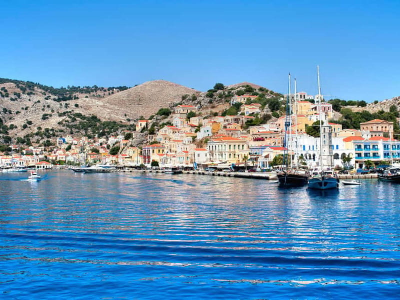 Rhodes: Boat trip to Symi island with swimming at St. George - Starting in Rhodes: meeting point or hotel transfer
