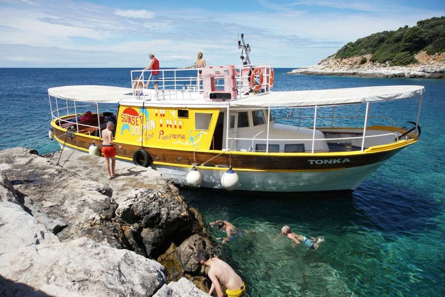 Rovinj Islands Boat Tour with Swimming - Leaving Rovinj and meeting the Old Town from the sea