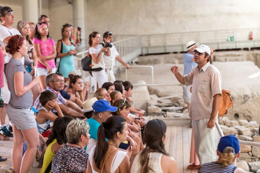 Santorini 2-Day Combo: Volcano Boat Cruise & Island Bus Tour - Day two: Akrotiri and Santorini’s southern villages