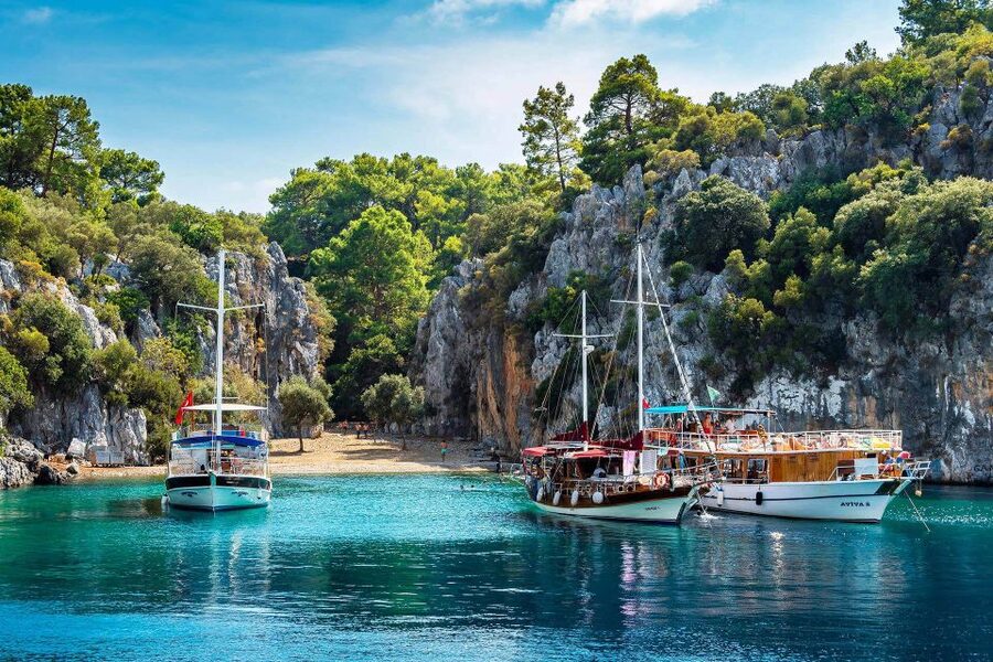 Sarigerme: 12 Islands Boat Trip with Lunch and Transfer - Gobun Cove and Bedri Rahmi Cove