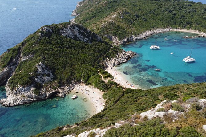 Sea Safari Speedboat Trip in Corfu. Island hopping Sea Tour - Kastelli’s twin beaches and white pebbles