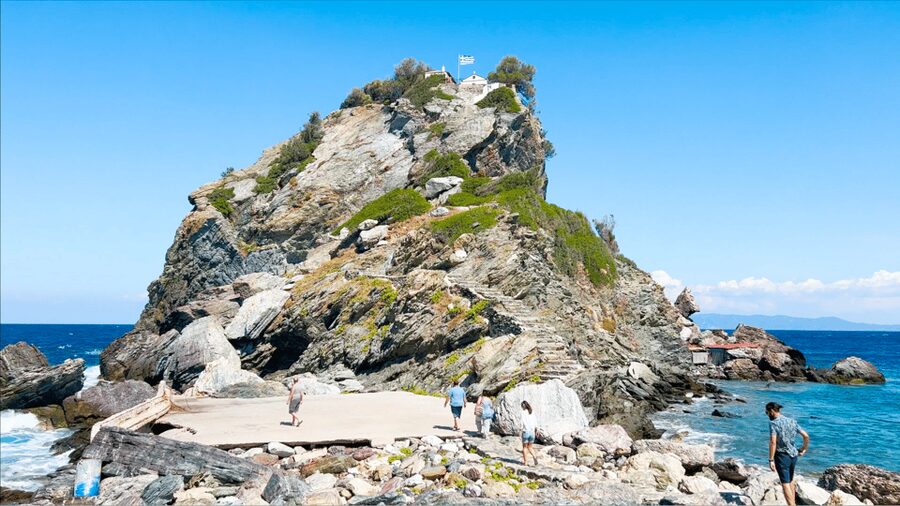 Skiathos: Mamma Mia Island and Beach Day Cruise - Kastani Beach and the first swim