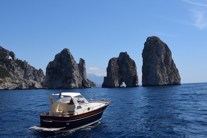 Small Group Boat Day Excursion to Capri Island from Amalfi - The Faraglioni and the famous sea view