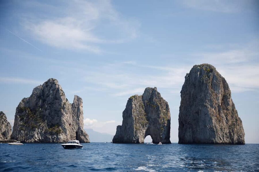 Sorrento: Private Capri Island Boat Tour with Blue Grotto - Capri’s Grottoes and Cliffs From the Boat