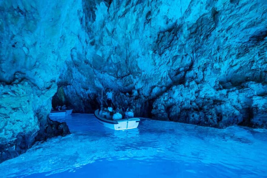 Split/Trogir: Blue Cave, Mamma Mia, Hvar and 5 Island Tour - An hour at Budikovac Blue Lagoon