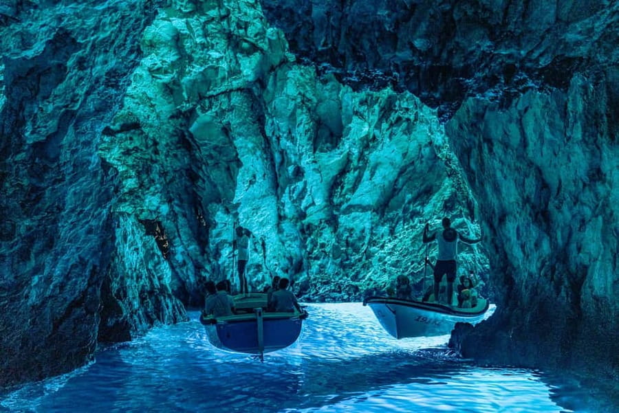 Split/Trogir: Blue Cave, Mamma Mia, Hvar and 5 Island Tour - The first run to Biševo and the Blue Cave