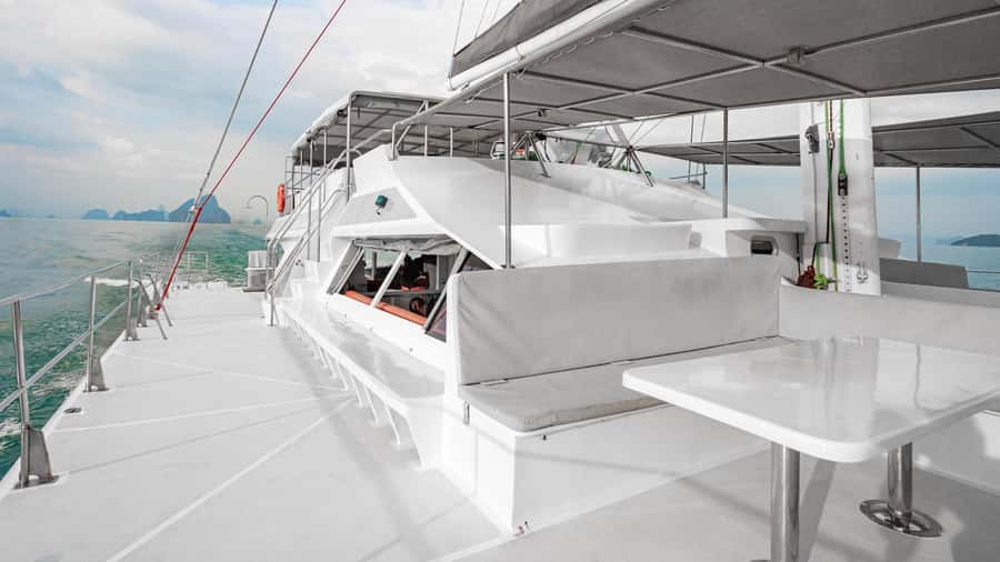 SUNWIND Phuket: Coral and Racha Islands Catamaran Tour - Promthep Cape provides the calmest finish