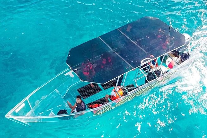 Transparent Boat Ride Around Cozumel Island + Snorkel - Why a clear boat makes Cozumel different