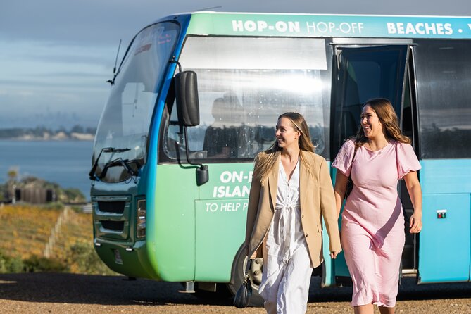 Waiheke Island Hop-On Hop-Off Explorer Bus - Ostend for shopping, supplies, and a change of pace